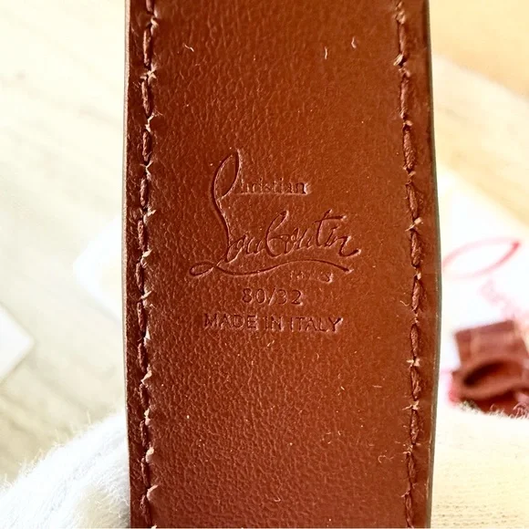 New Christian Louboutin patent leather women belt with CL  display picture 3